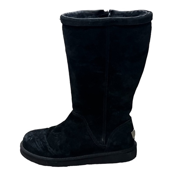 UGG Black Kenly Winter Tall Suede Sherpa Line Boots Size 9 Women's - Picture 5 of 12